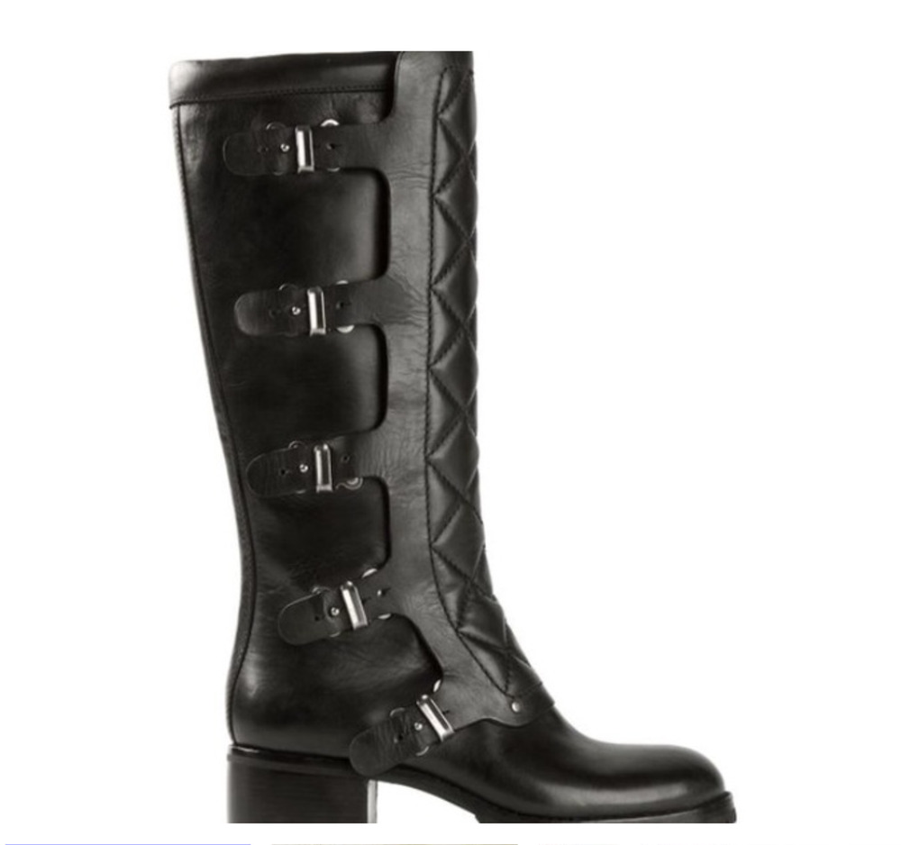 marc jacob buckle quilted boot size 8 (bota600bthrify